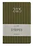 Ежедневник дат. 2025г. А5 176л "Stripes" хаки, 7Б, тв.переплет, иск.кожа, тисн.фольгой, тонир.блок, скругл.углы, ляссе, инд.уп - 0