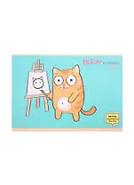 Альбом для рисования Listoff, "Кот-художник", А4, 20 листов, на скрепке