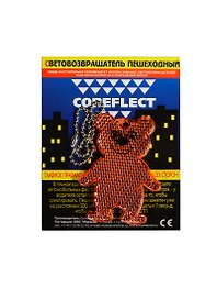Световозвращающая подвеска Coreflect Мишка красный (51006.60)