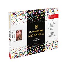 Набор для творчества Феникс+. Алмазная мозаика «Девушка с котом», 30 х 40 см, 24 цвета, на подрамнике