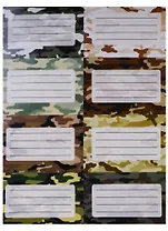 Наклейки для тетрадей 24шт "Милитари"