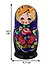 Матрешка 5 в 1 средняя (Цветы, Эскиз 01, Розы) (М05140301) - 2