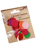 Фетровые кружочки, микс, 2,4 см, 30 штук - 1