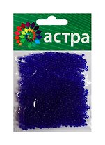 Набор д/творчества АСТРА Бисер 11/0 20гр 8 синий/прозрачный