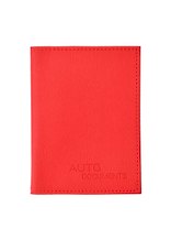 Обложка для автодокументов иск.кожа, красный