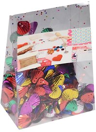 Пайетки в пластиковой упаковке с наклейкой, ракушки яркий микс (11-24140-J14)