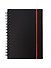Записная книжка А6 80л кл. "Favorite Black. No 4" спираль, пласт.обл., резинка - 0