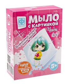 Набор для творчества. Мыло с картинкой Чиби Лилу с зелеными волосами