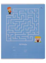 Тетрадь в крупную клетку BG, "Школьный лабиринт", 12 листов, в ассортименте