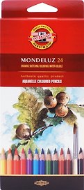 Карандаши цветные акварельные «Mondeluz», Koh-i-Noor, 24 цвета