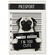 Обложка для паспорта Мопс Im too cute (ПВХ бокс) (ОП2021-280)