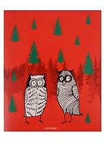 Тетрадь в клетку Unnika, "Банда сов (графика)", 48 листов, в ассортименте