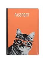 Обложка для паспорта Кошка в очках