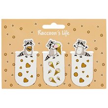 Магнитные закладки «Raccoons Life», 3 штуки