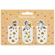 Магнитные закладки «Raccoons Life», 3 штуки