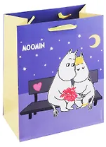 Пакет А5 23*18*10 MOOMIN "Муми-тролль и Фрекен Снорк на лавочке" дет., бум.мат.ламинат