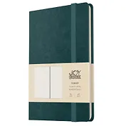 Книга для записей А5 96л кл. "Joy Book. Морской залив" иск.кожа, тонир.блок, скругл.углы, ляссе, резинка, карман на задн.форзаце
