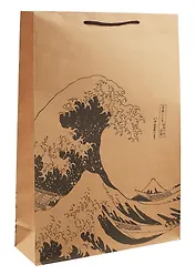 Пакет А3 45*32*10 "Хокусай. Большая волна" крафт, нейтр.