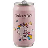 Термос в форме банки Единорог и звездочки 100% Unicorn (металл) (300 мл) (12-16070-870)