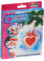 Набор для творчества. Шьем из фетра. Новогодняя игрушка «Сердце красное»