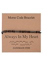 Браслет Морзе Always In My Heart (12-202509-BR-ZJ4323)