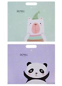 Папка -портфель пластиковый на кнопке «Animals» А4, 6 отделений, с вырубной ручкой - 1