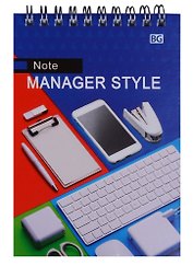 Блокнот А6 80 листов клетка "Manager Style"