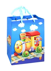 Пакет А5 24*18*8 "Паровозик" дет., бум.мат.ламинат