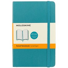 Записная книжка Moleskine Classic Soft, линейка, бирюзовая, 96 листов, А6
