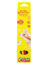Карандаши цветные с ластиком, Каляка-Маляка, 6 цветов
