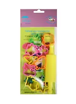 IDIGO Аксесс для лепки 10 форм + скалка (пластик) sa711