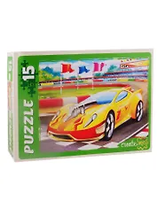 Пазл Желтая тачка Рыжий кот Макси-пазлы 15 элементов ПУ15-0595