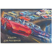 Альбом для рисования «Спортивные машины» Academy Style А4, 40 листов, склейка, в ассортименте