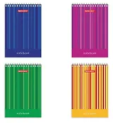 Блокнот А6 40л кл. "Полоски" гребень, картон, BRAUBERG