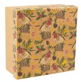 Коробка подарочная "Снегири" НГ, 20*20*9.5, картон