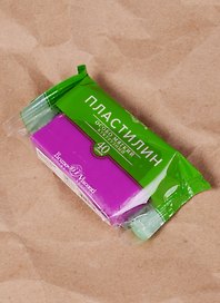 Пластилин 40г фиолетовый неон, кукурузный