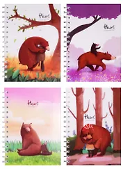 Тетрадь в клетку Hai Bin, Heart, 96 листов, в ассортименте