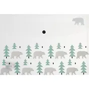 Папка-конверт на кнопке "Bear", А4