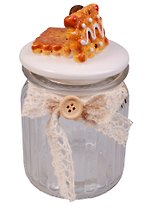 Баночка стекло с керамической крышкой Печенье 13*8см 12-6827-1361