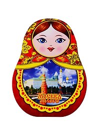 Магнит Москва Матрешка (дерево) (7,5см)