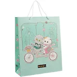 Пакет А4 32*26*10 "Басик на велосипеде" дет., бум.мат.ламинат