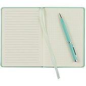 Записная книжка «Soft Touch. Весенний мятный» А6, 80 листов в точку, экокожа, Listoff - 2