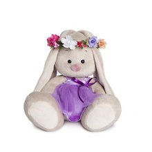 Мягкая игрушка Зайка Ми в веночке и в фиолетовом платье (18 см) (SidS-133)