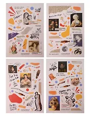 Набор стикеров "Нескучное искусство" (4 листа)