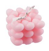 Свеча ароматическая Bubble Сердечки (розовая) (6х6) (ПВХ бокс) (12-9314B-4)