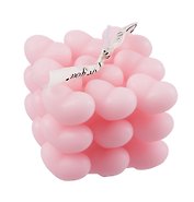 Свеча ароматическая Bubble Сердечки (розовая) (6х6) (ПВХ бокс) (12-9314B-4)
