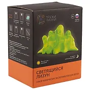 Набор химических эскпериментов для детей Трюки Науки "Светящийся лизун" желтый/оранжевый Z105