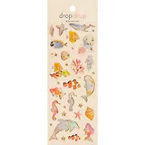 Наклейки 20х7,5 (с клапаном)Морской мир (№ 1,2)