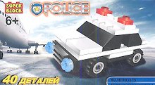 Конструктор SuperBlock Police Патрульная машина S 40 дет. (MF003175) (коробка)