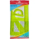 Набор геометрический большой "Neon" (треуг.2шт.,лин.30,тр-р 180 гр.), ERICH KRAUSE